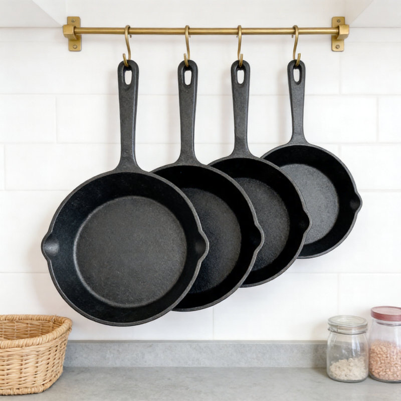 4-piece Cast Iron Nonstick Pan Set