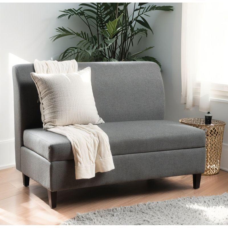 Causeuse grise avec fonction de rangement