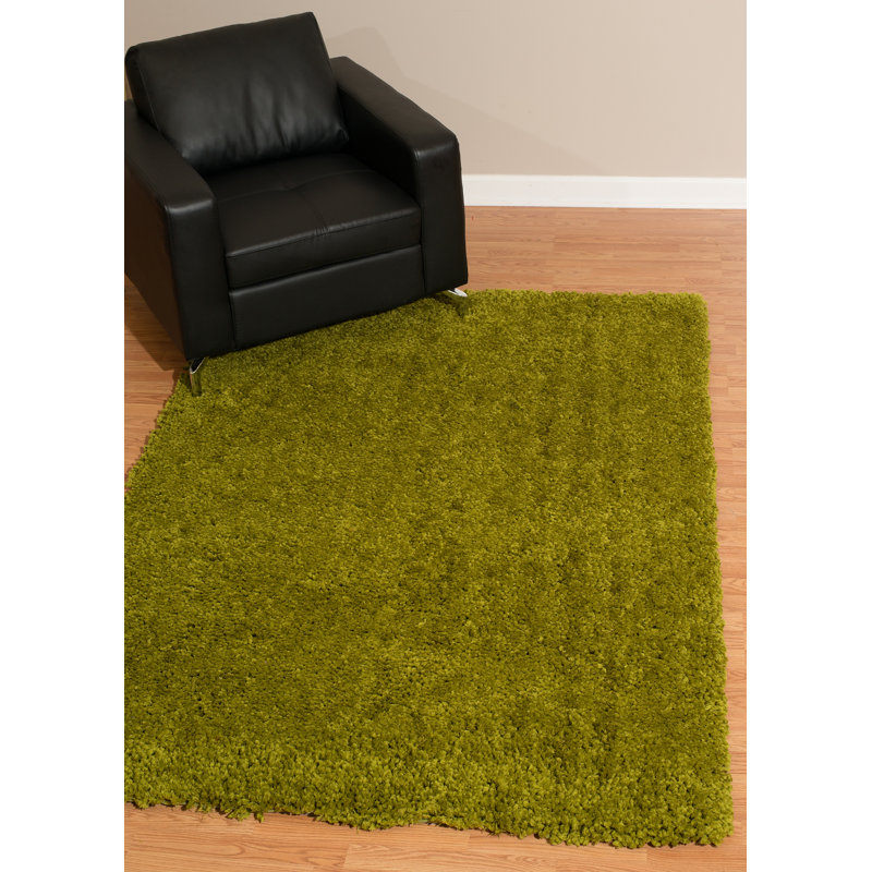 Tapis vert à poils longs Mullenix, Rectangle 7 pi 10 po x 10 pi 6 po