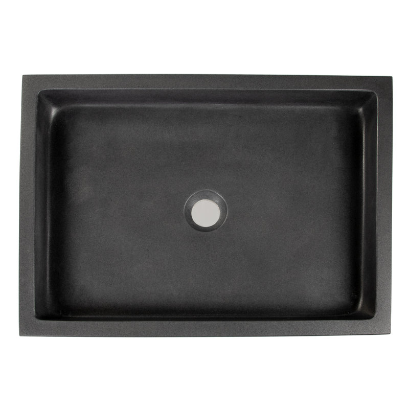 Lavabo de salle de bain vasque rectangulaire en pierre