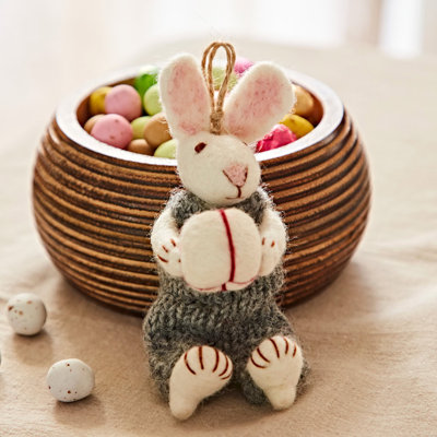 15cm Wool / Felt Animals Hanging Figurine Ornament