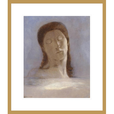 «Fermé les yeux» par Odilon Redon, impression giclée sur cadre
