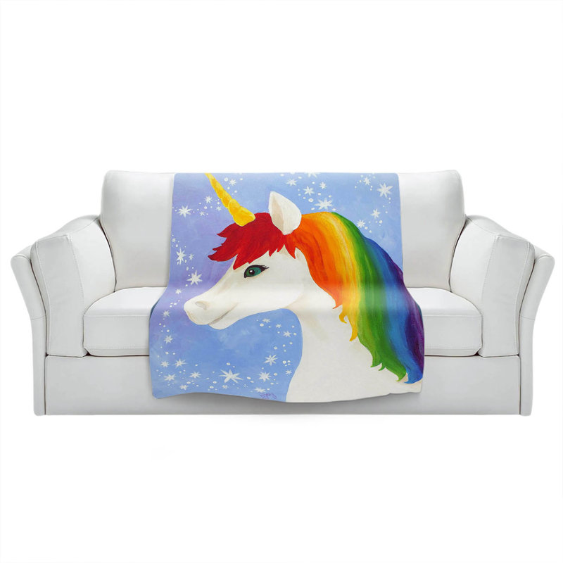  Couverture Rainbow Unicorn I, 51 po x 60 po