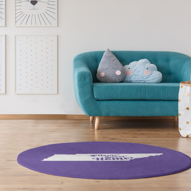Tapis de poly-chenille en polyester home, Rond 5 pi