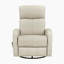 Fauteuil inclinable et oscillant pivotant en cuir fleur de qualité supérieure de 31,5 po avec pivot à 360 degrés Louis, mouvement doux et mousse enveloppée de Dacron-462848220
