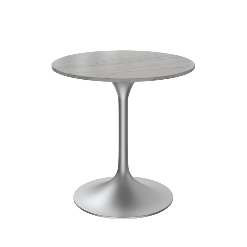 Table de salle à manger 27 po Heatherton, Blanc, 29.34" H x 27.55" W x 27.55" D 