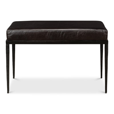 Duke Ridged Leather Bench