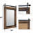 Farmhouse Barn Door Style Natural Wood Bathroom Vanity Wall Mirror-1769663146