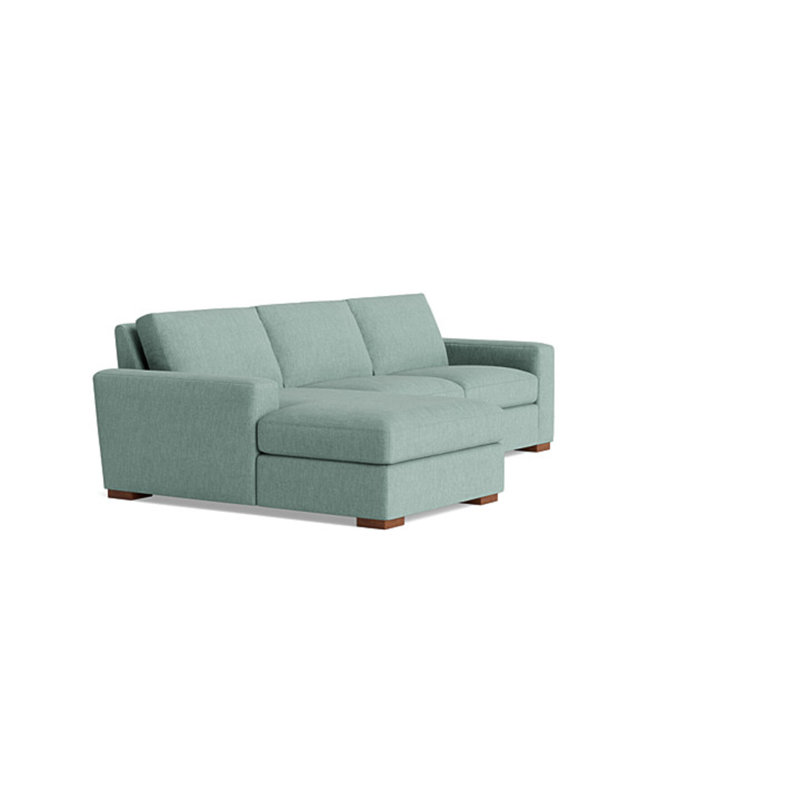 Couch Potato Chaise Sectional, Left Hand Facing, Performance Weave - Spa