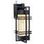 Appliques murales d'extérieur du crépuscule à l'aube, luminaires d'extérieur imperméables et antirouille, applique murale moderne pour le porche avant noir mat pour le garage de la maison, ampoule incluse