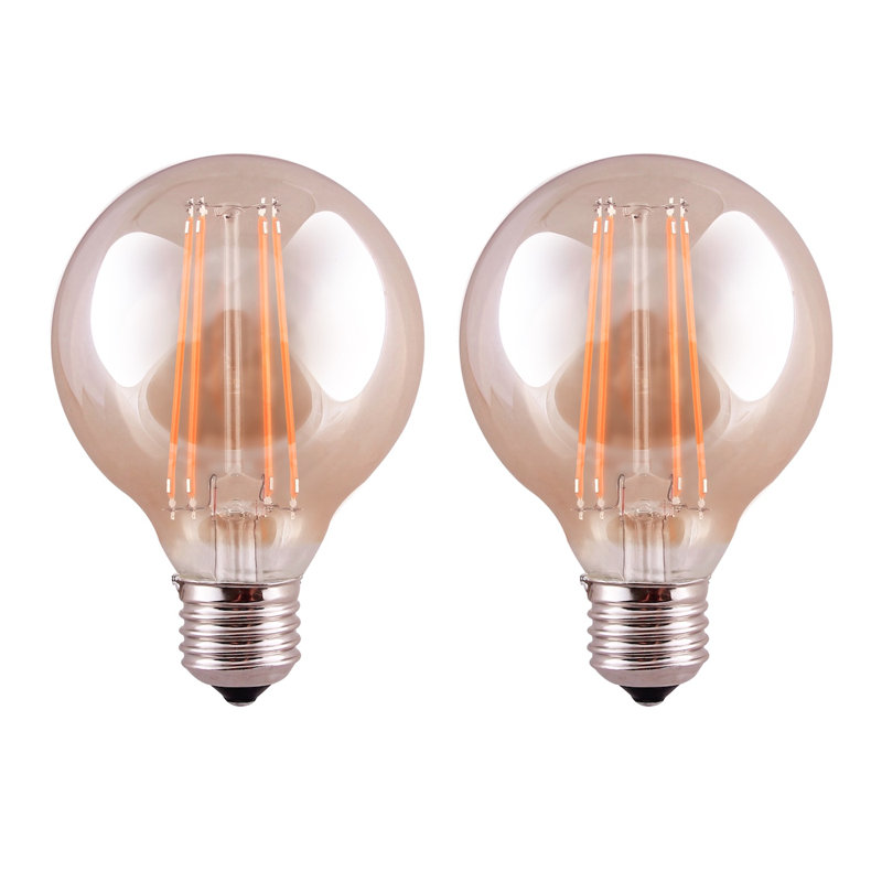 8W E27 Dimmable Globe Light Bulb Amber