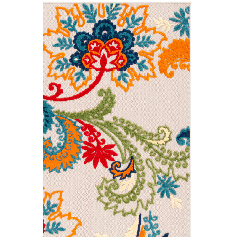 Purcellville Performance Floral Indoor/Outdoor Area Rug, Rectangle 2' x 3'