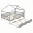 Wooden House Bed with Trundle