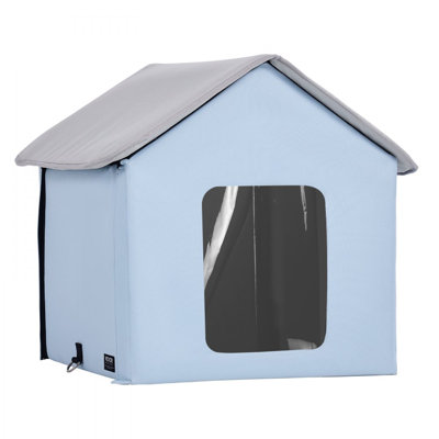 Abri pour chat chauffant pliable pour chat avec petit coussin chauffant