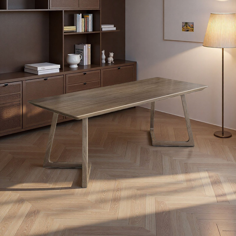 Bureau moderne en bois massif minimaliste, H 29,5 po x l 63 po x P 31,5 po