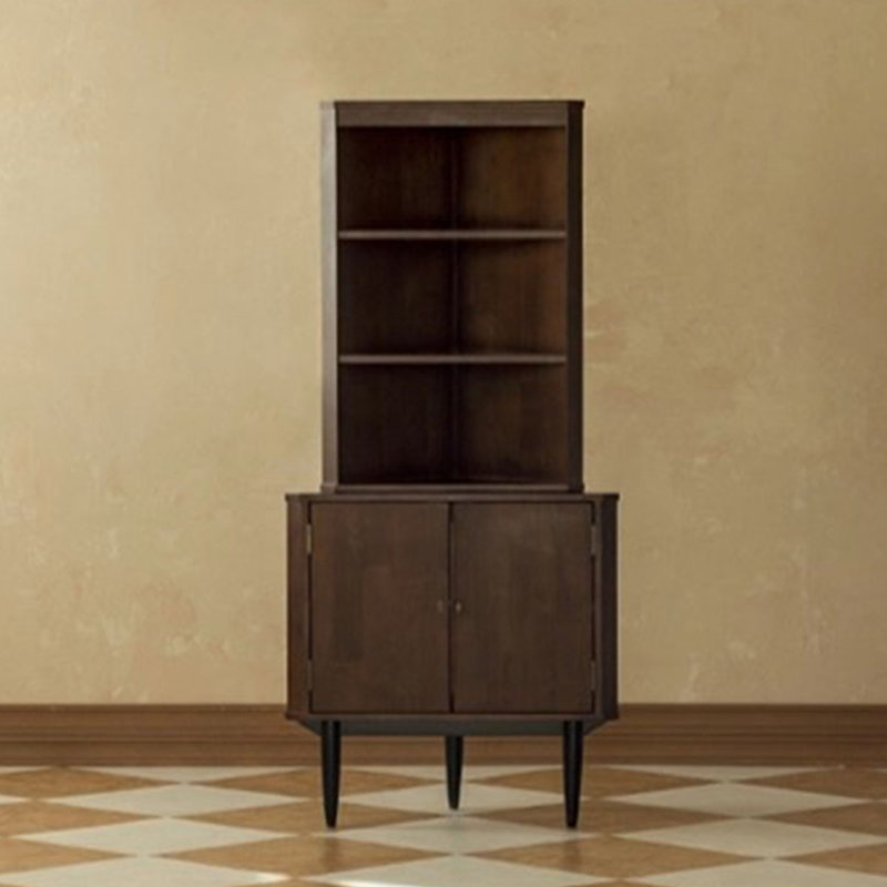 Nut-Brown Solid Wood Corner cabinet, Nut Brown