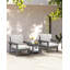 Reata HDPE 2-Person Conversation Set With Double-Tier Side Table and Cusions-98502852-98502853
