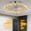 Ventilateurs de plafond en cristal chromé avec télécommande DEL à gradation continue, 17,7 po