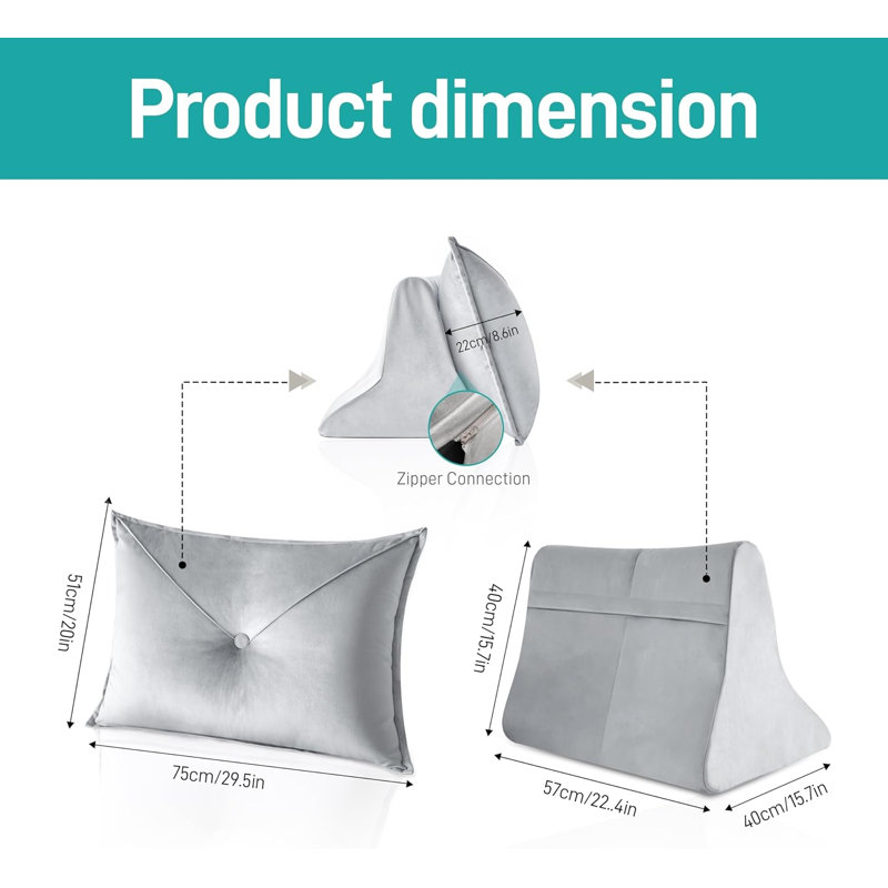 Grey Backrest Cushion