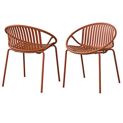 Ensemble de 2 chaises de patio empilables