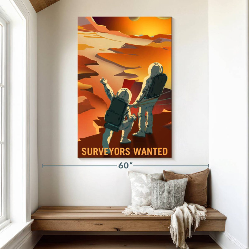 Oberle Mars Explorers Wanted Poster IV, 51" H x 34" W