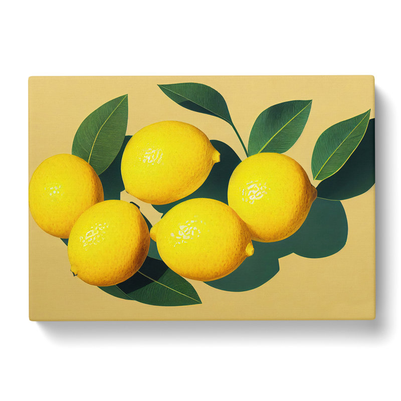 Citrus Fruit Lemons Vol.1 - Wrapped Canvas Print, 40cm H x 60cm W x 3cm D