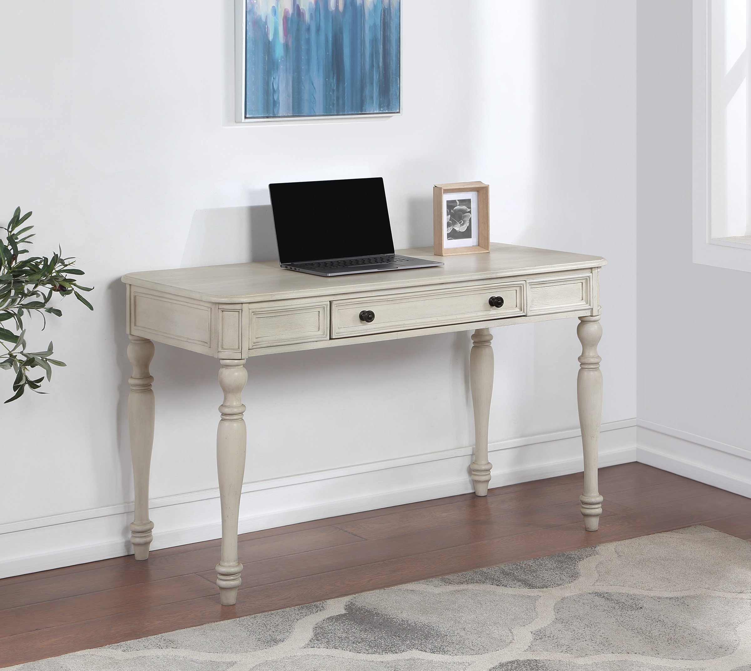 Ophelia & Co. Bronn Solid Wood Base Writing Desk | Wayfair