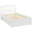 Lit plateforme simple blanc avec lit gigogne en bois massif pour un lit gigogne enchanteur