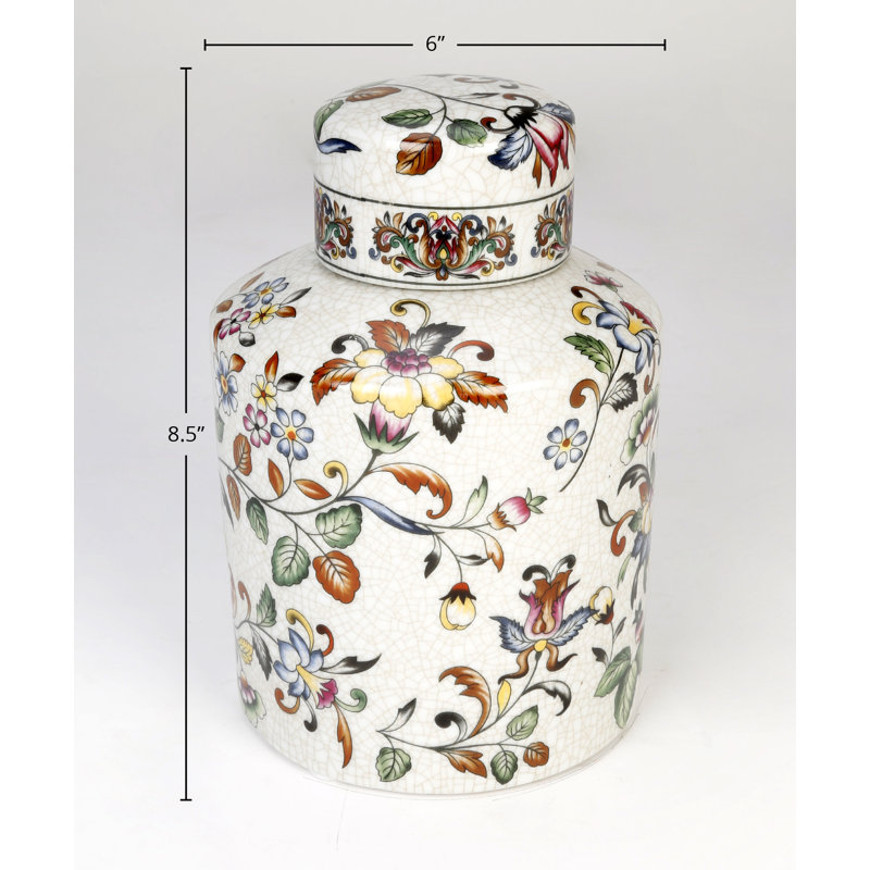 Grovetown 8.5'' Porcelain Ginger Jar