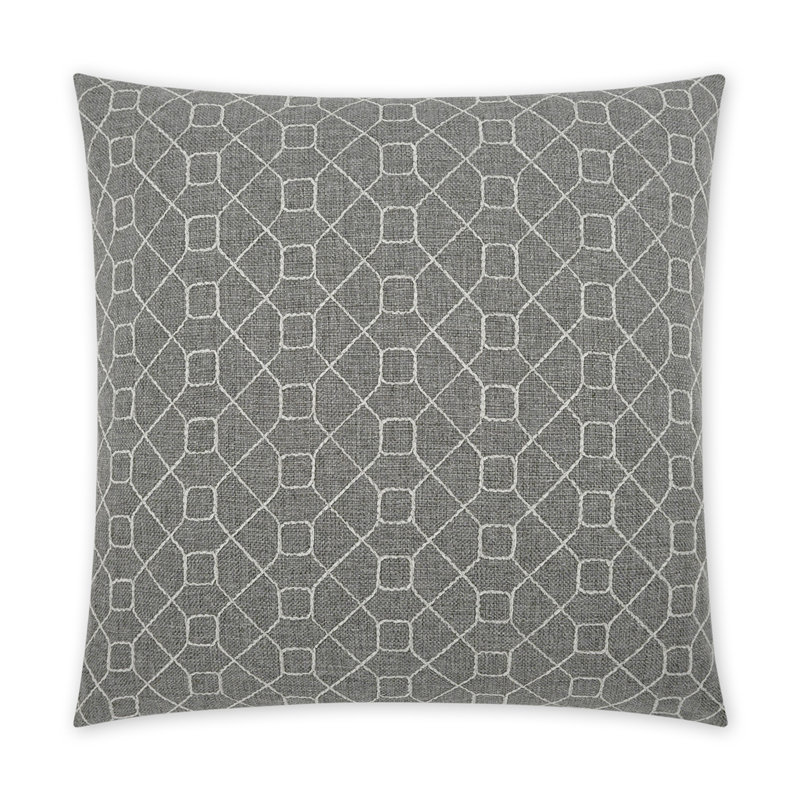 Coussin Stornoway, Traversin H 14 po x l 42 po, Gris / blanc