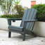 Chaise Adirondack pliante en PEHD avec porte-gobelet double - Chaise Adirondack en composite avec texture bois-1687135562