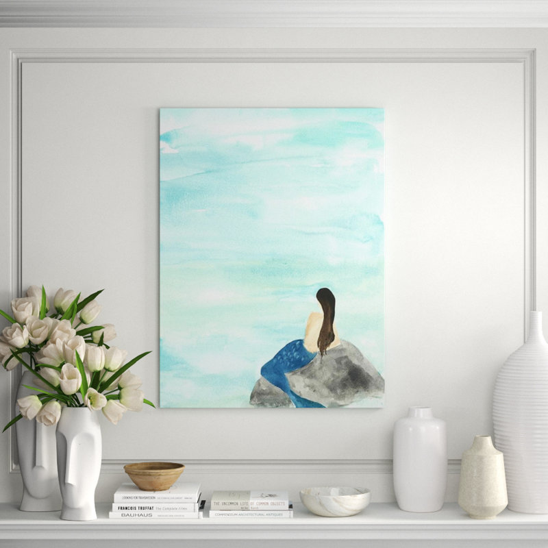 Mermaid Dream Painting by Michelle Bennett, Outdoor, 52" H x 40" W x 1.5" D