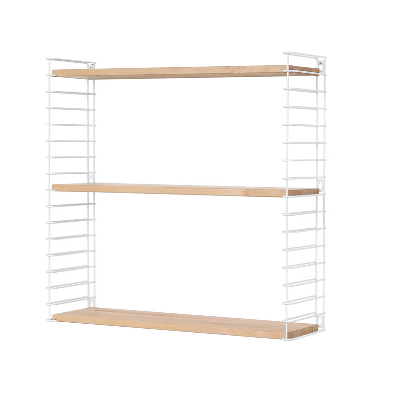 Tomado 1 Piece Wall Shelf, White / Brown