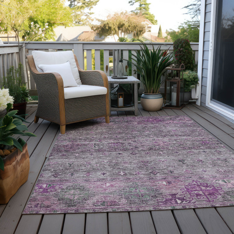 Tapis intérieur / extérieur lavable Yaniqa , 9 pi x 12 pi
