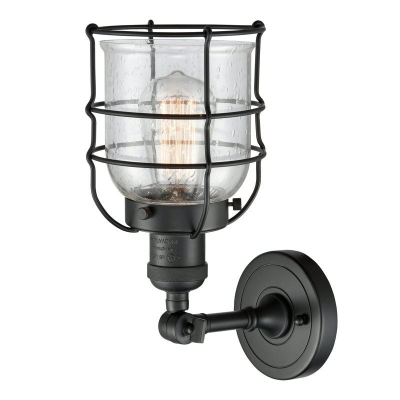 Plafonnier semi-encastré 5 "1 lumière nathen, Ampoule non incluse, Grainé, Noir mat