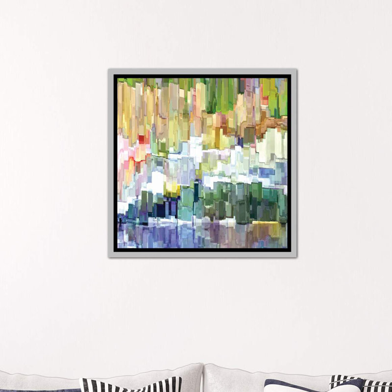 «Glacier Bay III» par James Burghardt - reproduction, Toile avec cadre argenté, H 37 po x l 37 po x P 1,5 po
