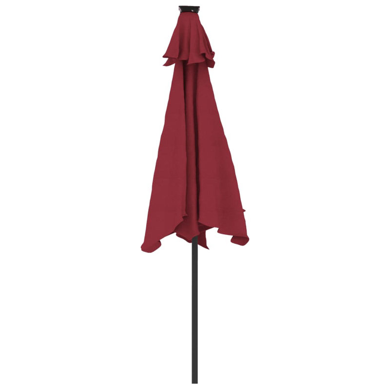 Beach Parasol, 212cm H x 225cm W x 225cm D, Bordeaux red