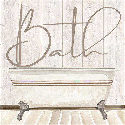 «Rustic Bath II Bath» par Tara Reed, art mural sur toile