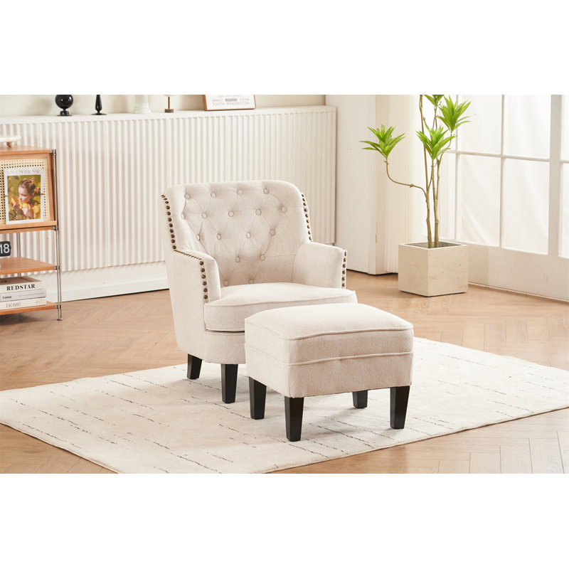 Fauteuil club Latandra, Beige