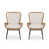 Beige Cushion/Light Brown Frame