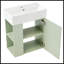 Meuble-lavabo flottant moderne de 21,6 po avec lavabo en céramique - parfait pour les petites salles de bain-776470089
