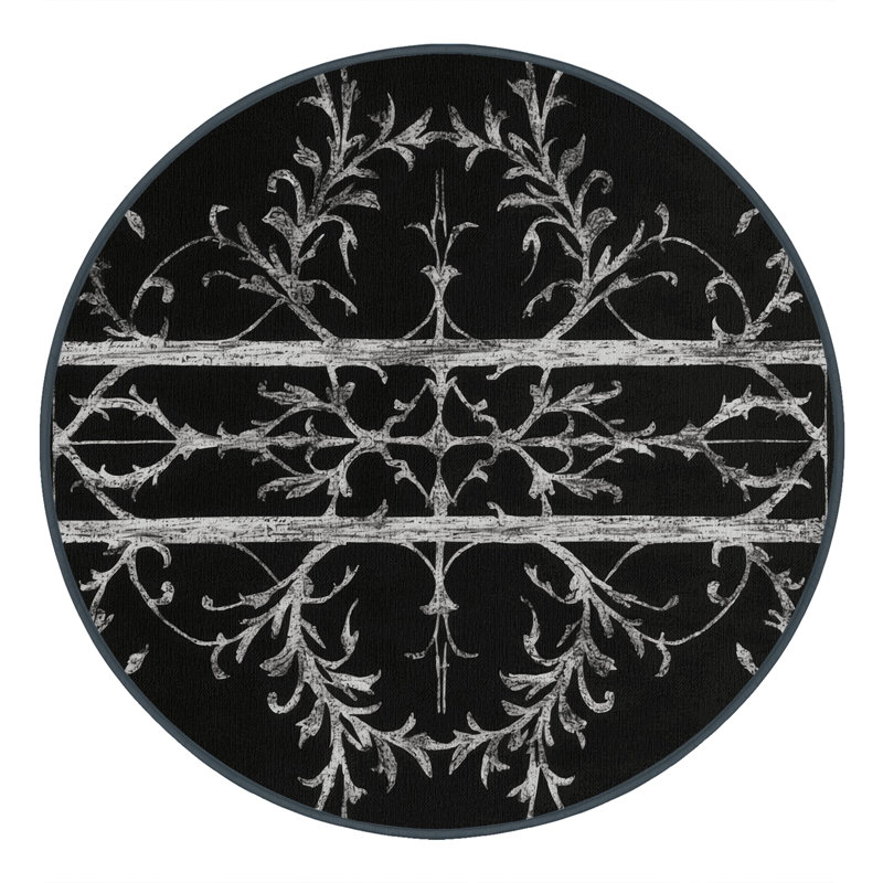 Obsidian Bloom Rug, Round 7'