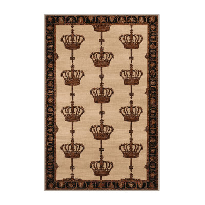 Tapis brun français lavable à la machine