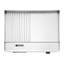 Plaque de cuisson électrique commerciale 1750 W, 53,5 x 30 cm, température réglable de 50 à 300 °C, en acier inoxydable, surface semi-rainurée pour la cuisson des steaks, avec trou d'égouttement, patins antidérapants et outils de nettoyage inclus.