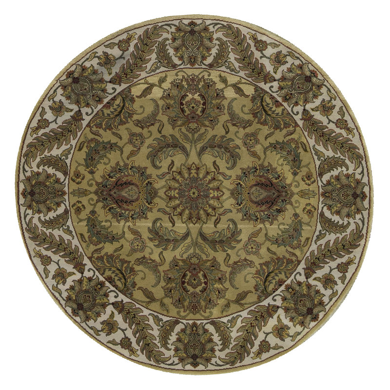 Tapis doré et ivoire noué à la main de haute qualité Trinity
