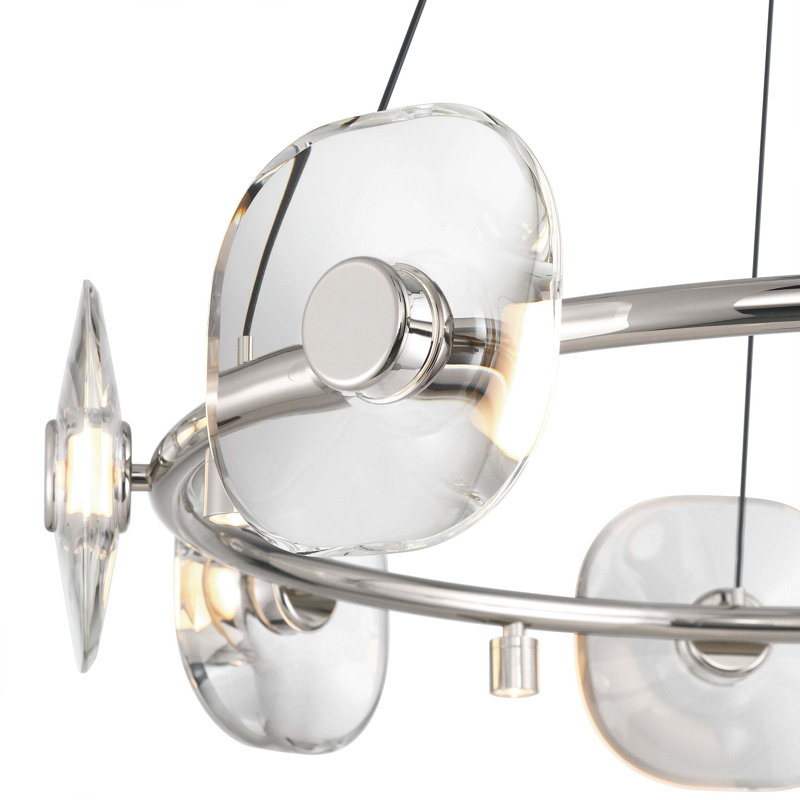 Lustre Celestia à 3 niveaux avec 26 lumières DEL intégrées, 27.5" H x 49" W x 49" D
