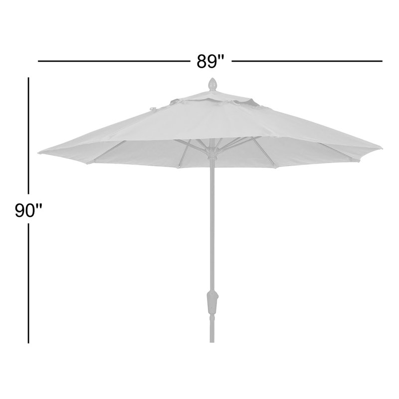 Parasol de marché 7,5 pi Prestige, Sunbrella® bleu ciel, Bronze champagne