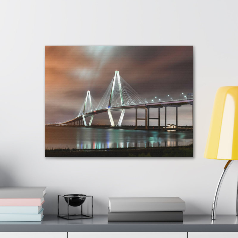 River Bridge, Charleston, Caroline du Sud, nature sauvage, photographie sur toile, art mural, H 12 po x l 18 po