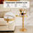 Round Side Table, Modern Metal Pedestal Drink Table, Metal Small End Table, Vintage Coffee Drink Cocktail Table, Accent Table For Small Spaces, Creative Nightstand(gold)