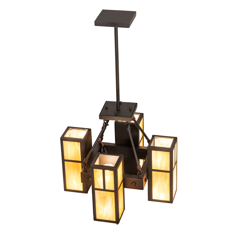18" Square Hyde Park 4 Light Pendant